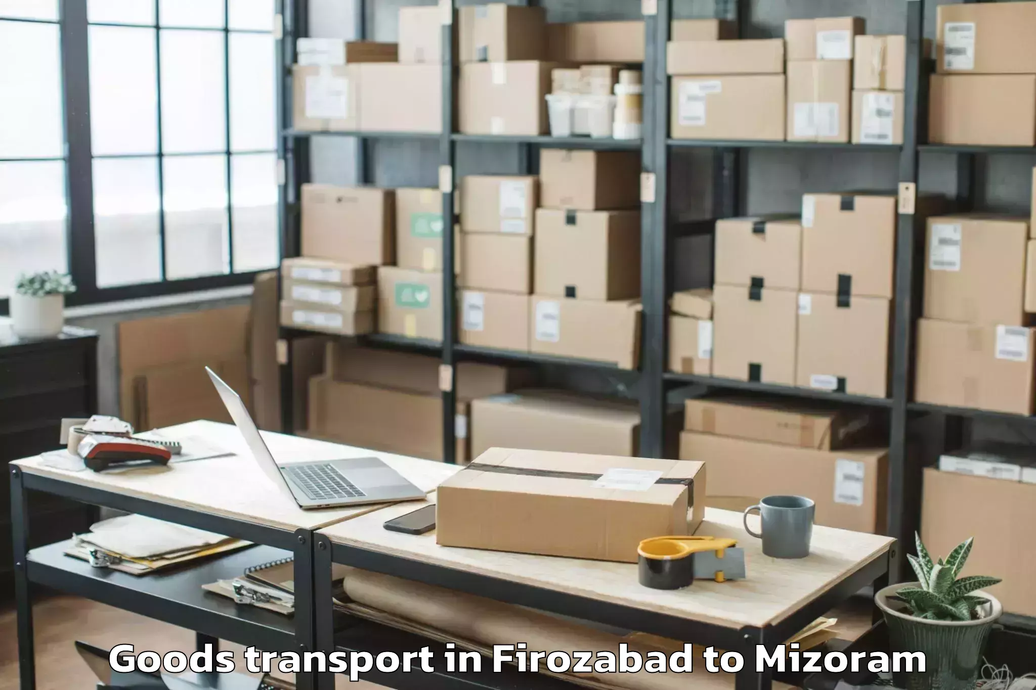 Trusted Firozabad to Khawzawl Goods Transport